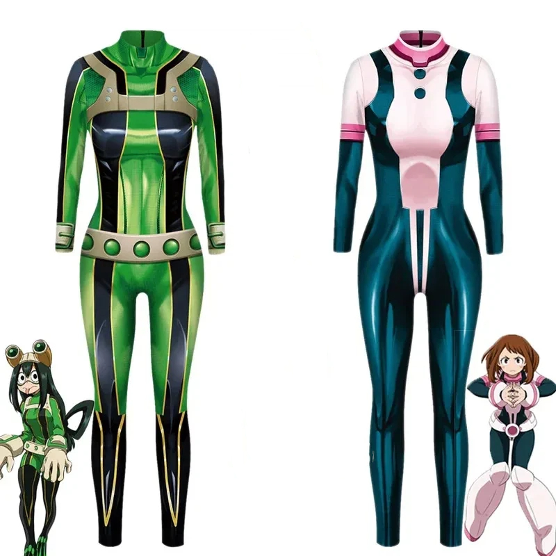 Anime Cosplay Ladies - Anime Cosplay Asui Tsuyu Ochaco Uraraka