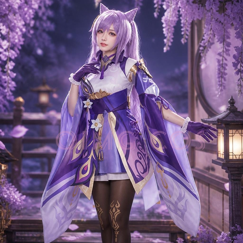 Genshin Impact Keqing Cosplay  - Anime Cosplay Jumpsuit review and price