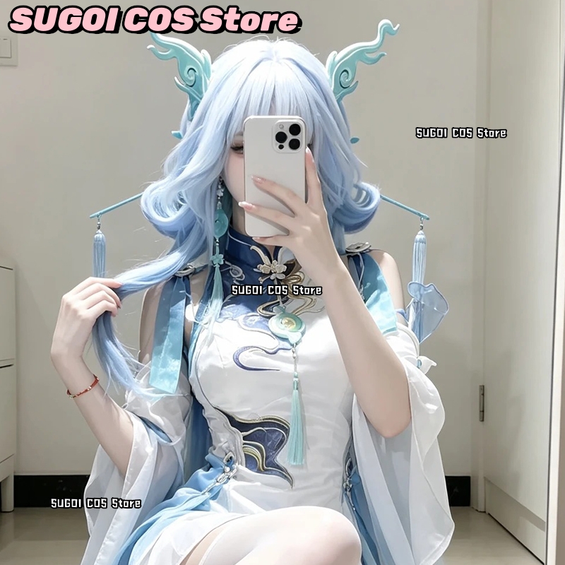C921Anime Game Wuthering Waves - Anime Cosplay Blue Hair review and price
